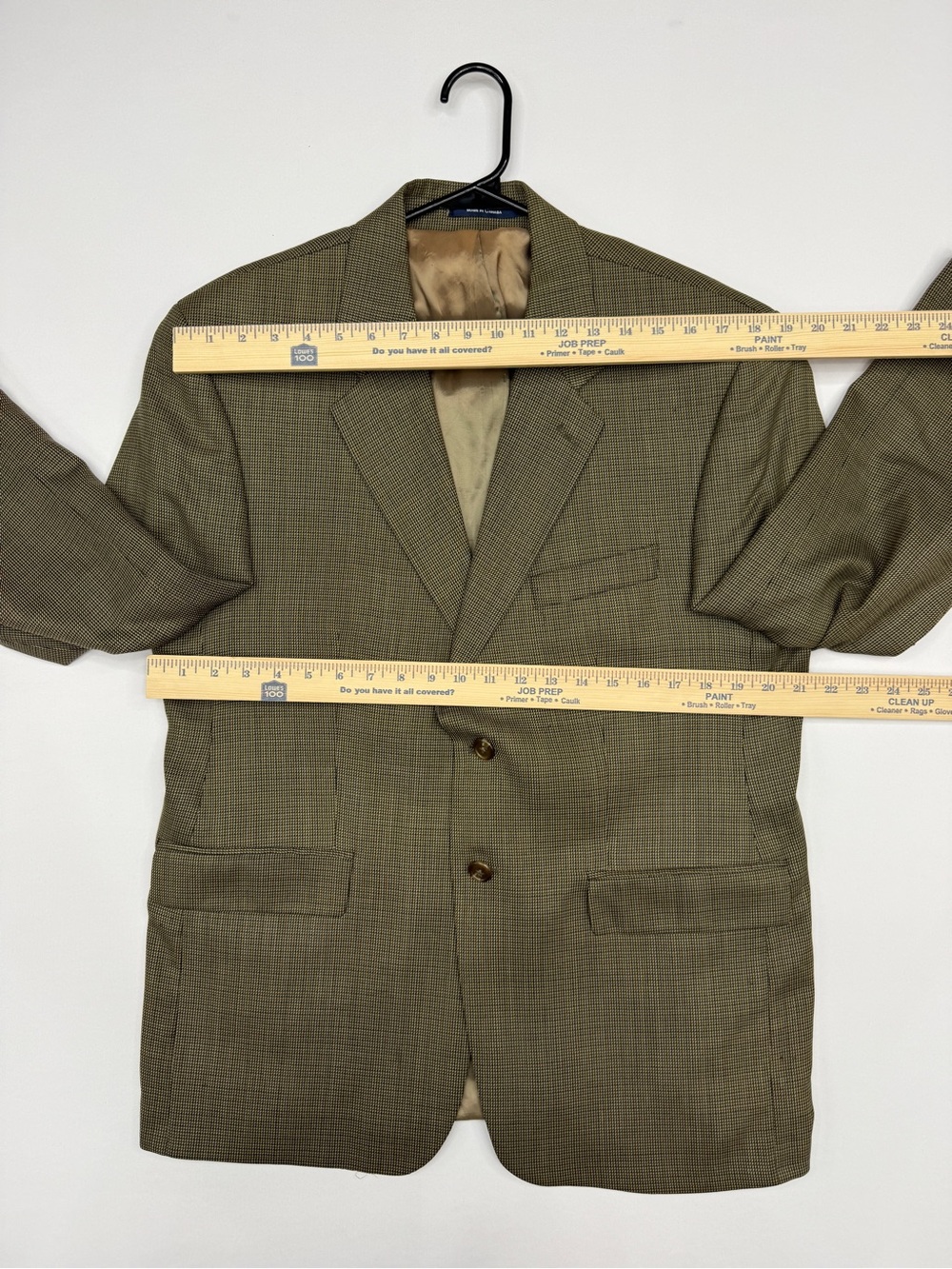 Lauren Ralph Lauren Men's 42S Blazer Jacket Houndstooth Green Brown - Picture 4 of 12